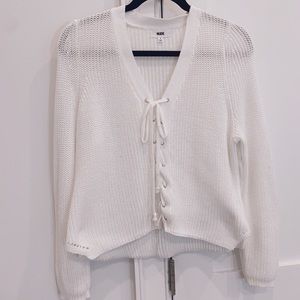 Grey Bandit Lace-up Sweater
